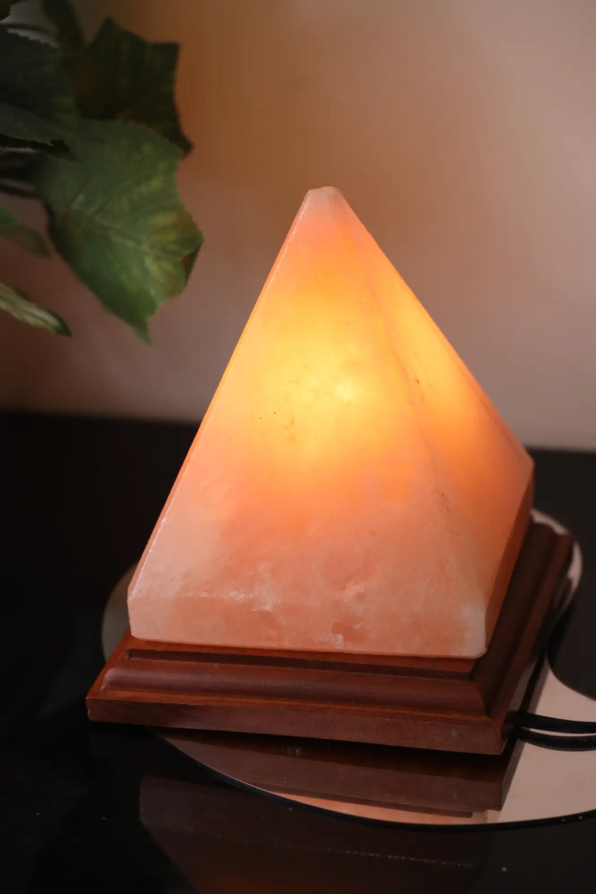 Pyramid Salt Lamp